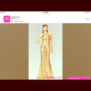 Women’s gold sequin dress